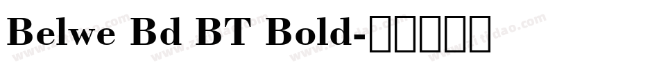 Belwe Bd BT Bold字体转换